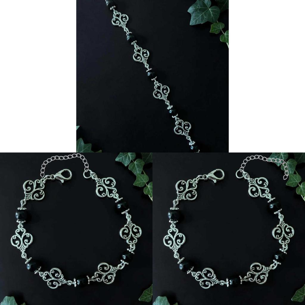 Gothic Silver Bracelet With Star Shape For Unisex Gift