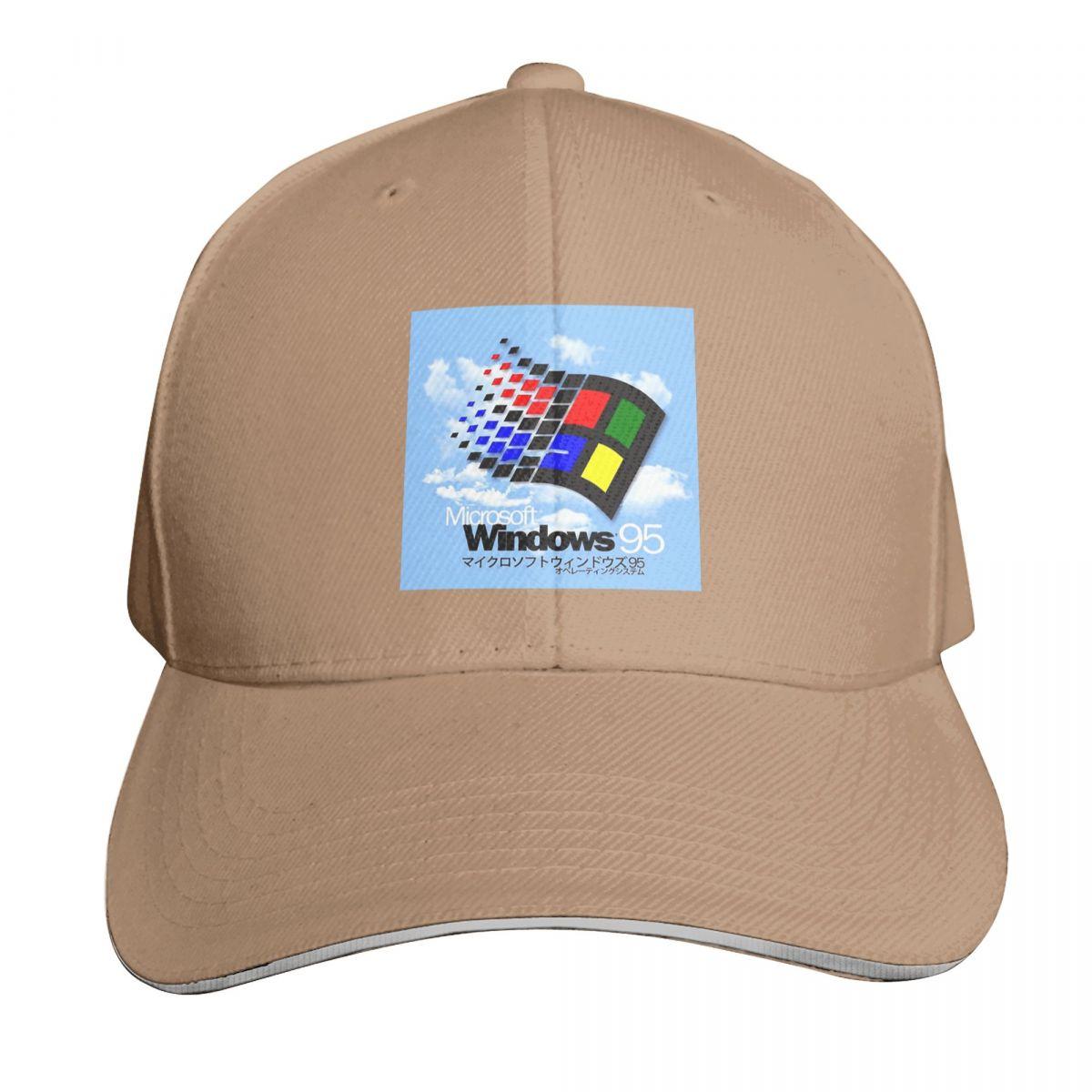 

Windows 95 Гіки Кепка для Нердів Модна Повсякденна Бейсболка Регульований Капелюх Хіп-Хоп Літня Унісекс Бейсболки One Size