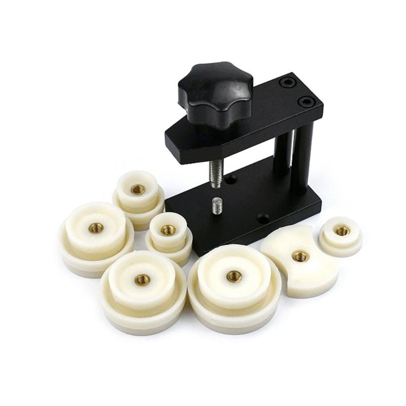Juego de Prensas para Cristales de Reloj con 12 Matrices Herramienta Conveniente y Fiable para Relojeros y Aficionados