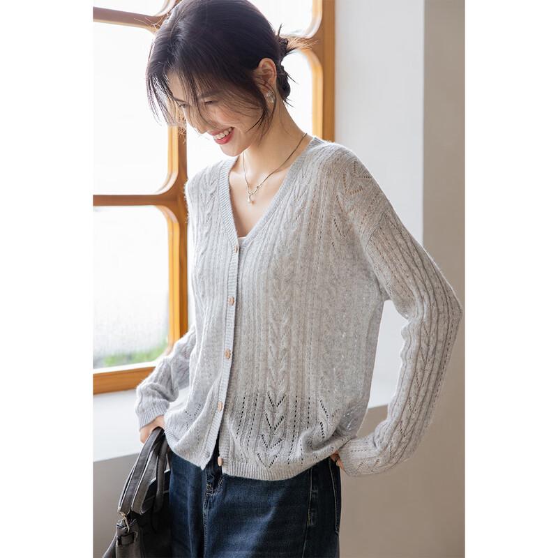 

MOKANA Women s Elegant Long Sleeve Cashmere Sweater L