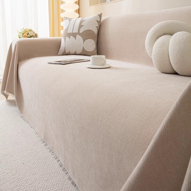 

Chenier black sofa towel thickened four seasons universal high sense 2025 new sofa cover full cover cloth blanket 180*130cm