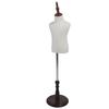 2 Years Kids Mannequin Dress Form with Wooden Base Half Body Easy To Assemble Linen Child Mannequin Torse for Window Counter Studio Clothing Store Dis
