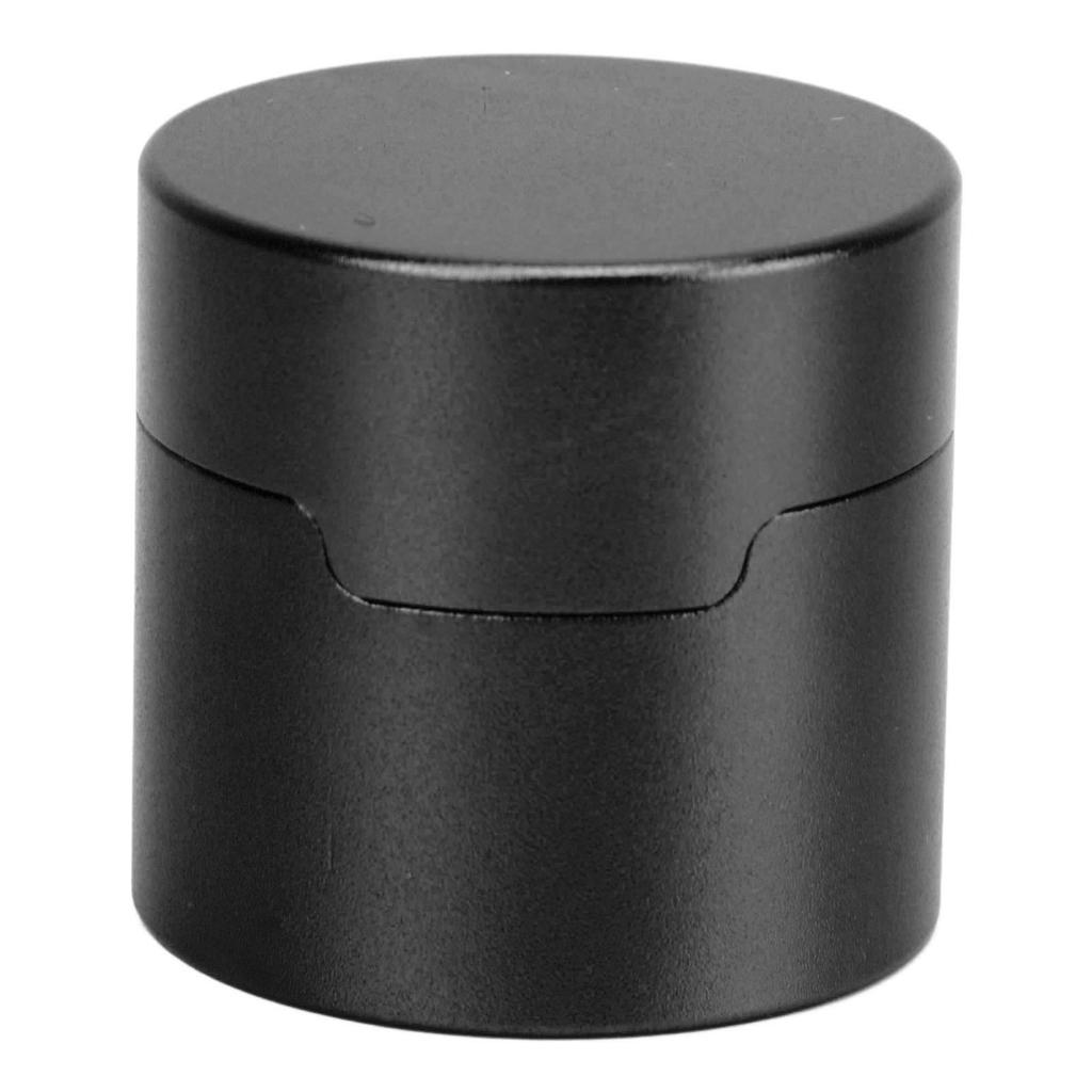 Billiard Chalk Case Round Aluminum Alloy Pool Cue Chalk Box Holder for Pool Cue Sports Accessories Black