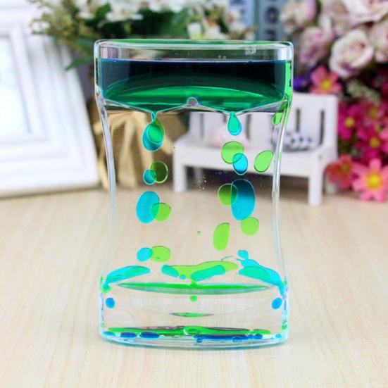 Timer Funny Stress Relief Bright Color Liquid Motion Bubbler Toy for Bedroom