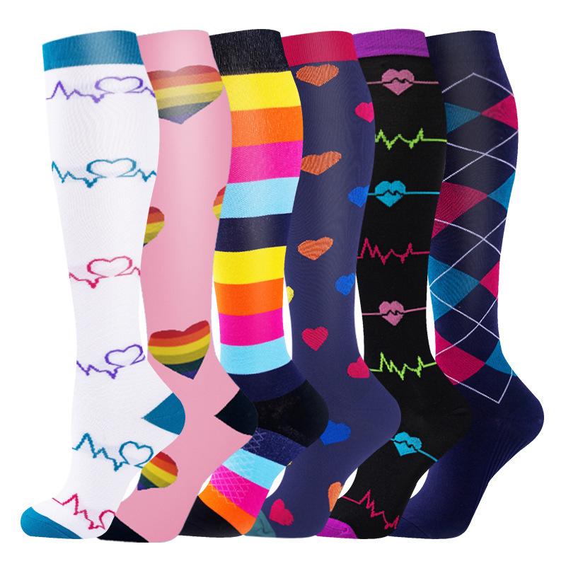 Unisex 6 Paar Kompressionssocken-Set zum Laufen & Radfahren