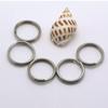 Stainless Steel Double Ring Keychain with Spring Ring for Fishing Gear