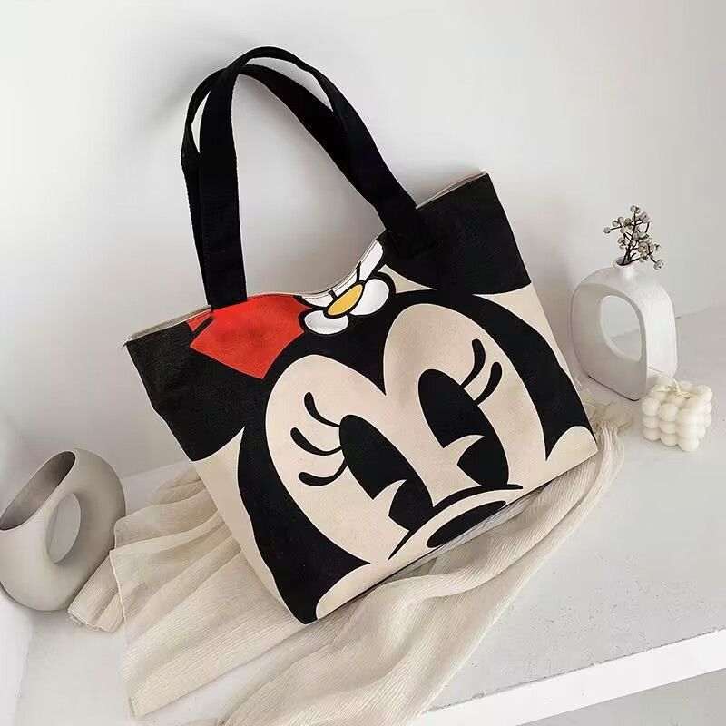 

Large capacity tote bag women s new Japanese cartoon canvas bag versatile shoulder large bag tote bag mommy bag Standard