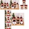 Cartoon Style Christmas Burlap Gift Bags Featuring Merry Snowman Reindeer Design