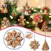 Customized Holiday Souvenirs 12/24/36Pcs Gingerbread Christmas Outdoor Decorations, Hanging Ornaments, 2D Double Sided Wooden Tree Decorations
