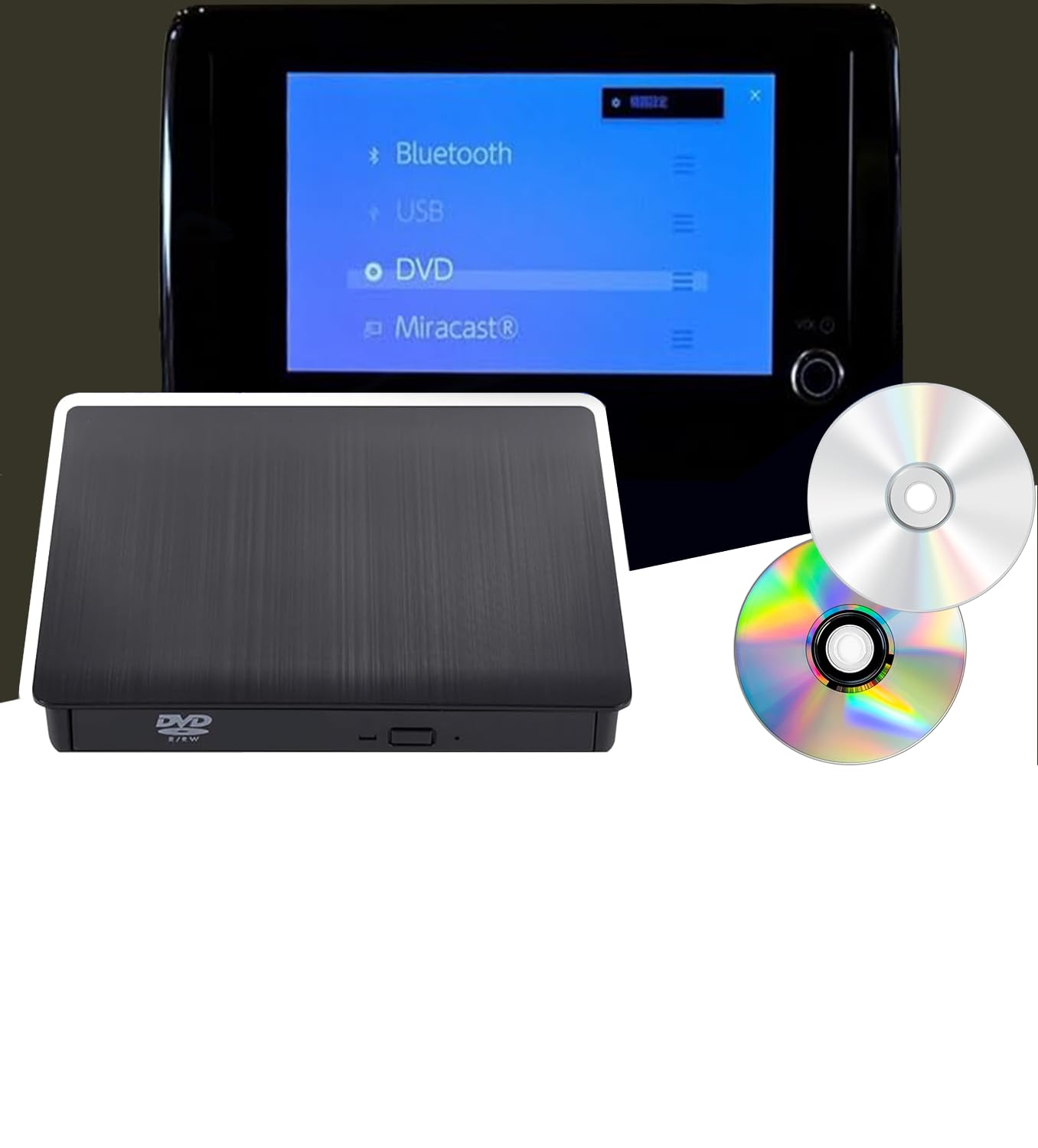 

[For Yaris/Yaris Cross 10 Series] MKVAOR Car DVD Player, Car CD Player, Compatible with Factory Display Audio, Plug and Play, R6.1~ YARIS YARISCROSS,
