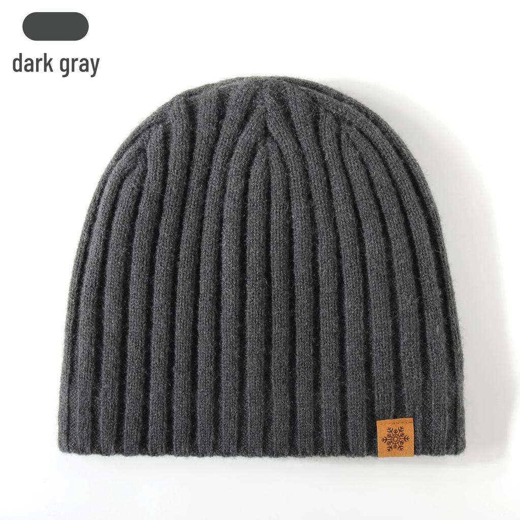 New Style Unisex Double-Layer Knit Hat for Winter - Warm Cross-Stitch Design with Ear Protection