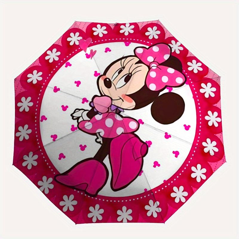 

1pc Minnie Mouse Automatic Umbrella Durable Iron Frame & Plastic Handle, Sturdy Construction, Playful Design yy250822048