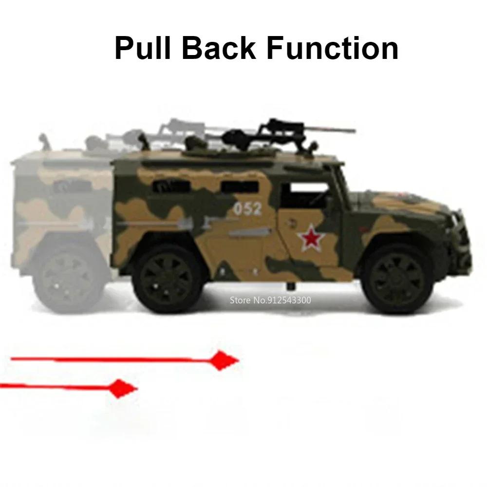 1:32 Knight Xv Navy Alloy Car Model Toy Light Music Pull Back Doors Opened Explosion-Proof Vehicle Models Birthday Gifts For Kid