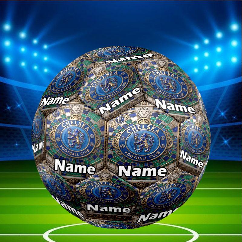 Custom Name Personalized Chelsea Football Club Print Size 5 Soccer Ball Training & Match Football, for Team, Kicking, Gift for Football Enthusiasts