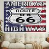 1pc U.S. Route 66 Tapestry, Living Room, Bedroom, Office, Party Decor, Ideal Festive Gift