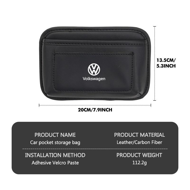 Hub Caps For Volkswagen VW Car Emblem Door Side Pocket Hanging Storage Bag Phone Card Golf 4 5 6 7 Polo Jetta Sagitar Magotan Pa