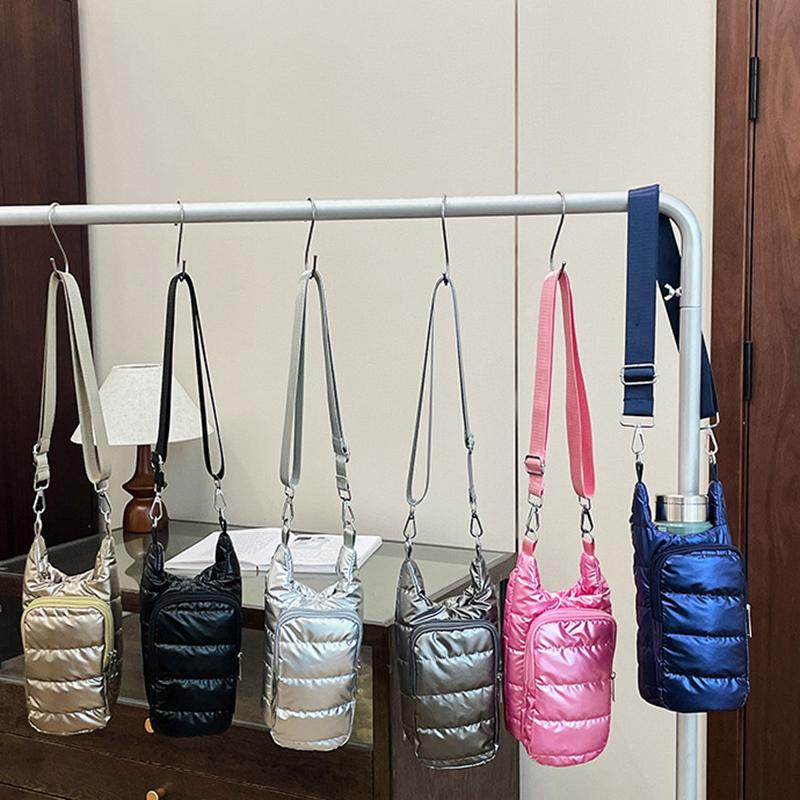 Yogodlns Tragbare Flaschenhülle Reise Radfahren Isolierte Wasserflaschentasche Handytasche Outdoor-Sport Umhängetasche mit 2 Taschen