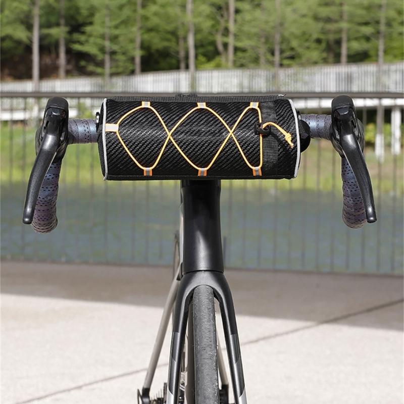 Road Bike Handlebar Bag Waterproofs Bike Front Bag Portable Cycling Pouch Large Capacity Bike Frame Tube Bag Enduring