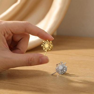Dandelion Brooch Stainless Steel Trendy Lapel Pins Brooch For Women Men Suit Collar Badges Jewelry Gift