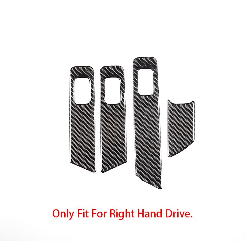 Carbon Fiber Window Control Panel Glass Lift Switch Cover Decoration Trim For Mercedes Benz C Class W206   Car Accessory