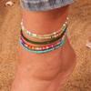5 stuks/set Boheemse Handgemaakte Kralen Enkelbandje voor Vrouwen Kleurrijke Kralen Enkelband Zomer Strand Sieraden Cadeaus