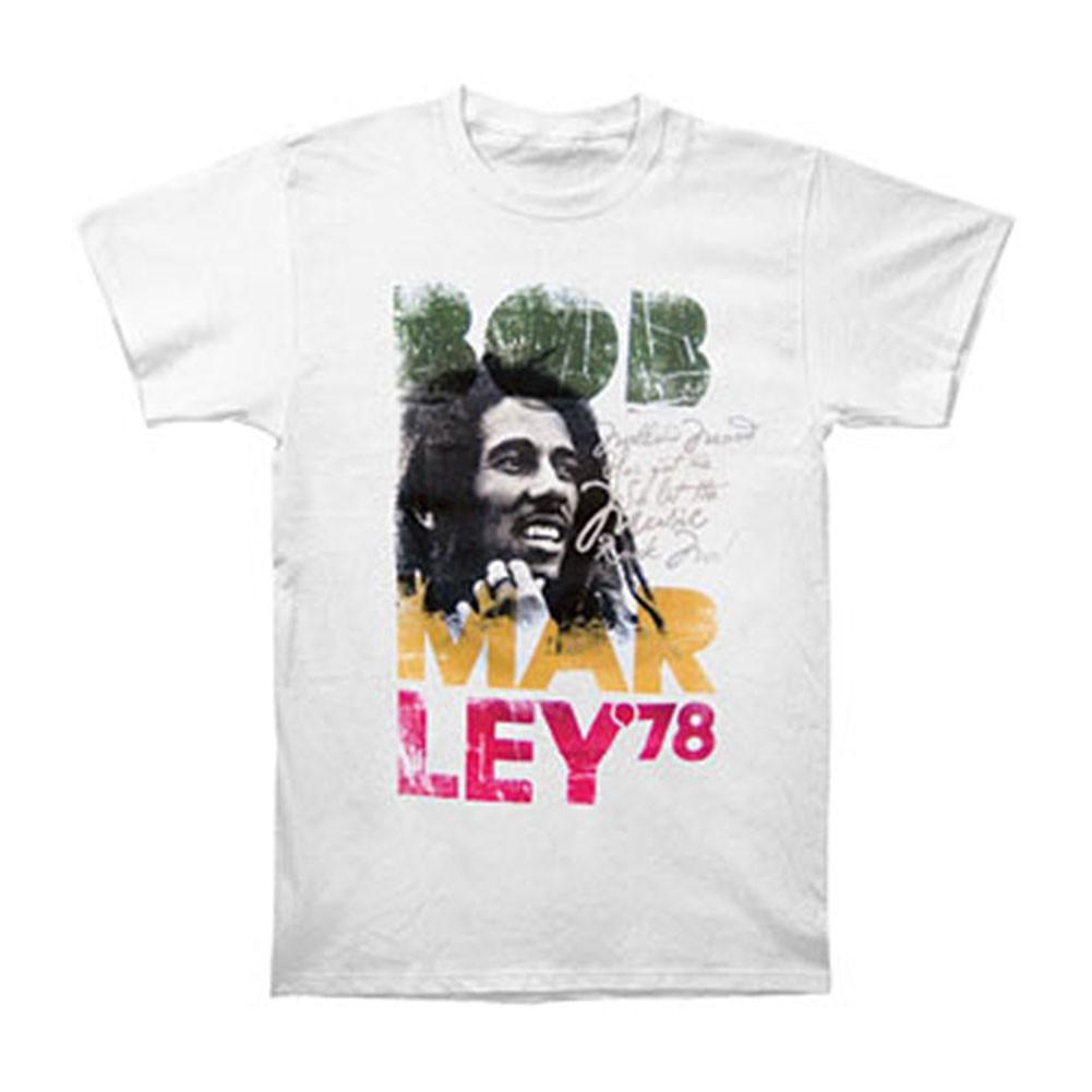 Men s Bob Marley 78 T-shirt Small White S