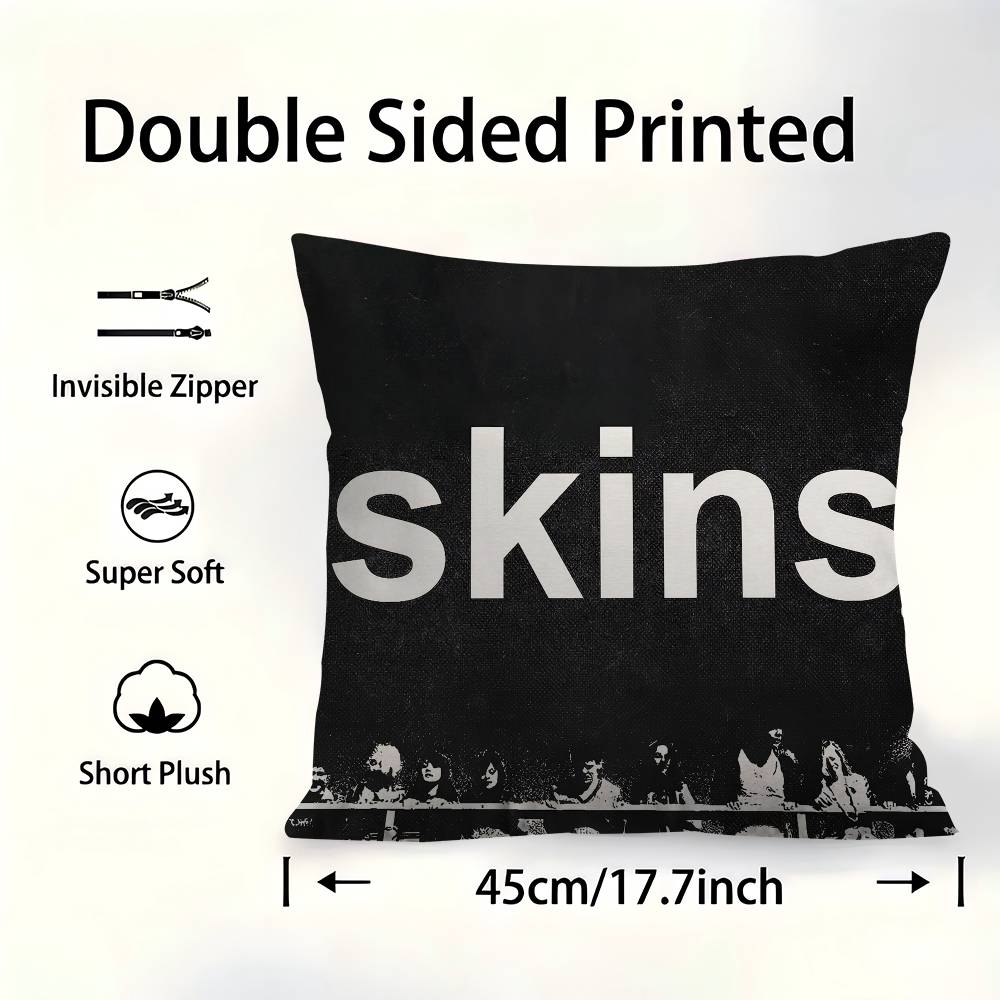 Teen TV Series Skins Generation Cushion Cover Pillow Cover Decor Pillowcase Printed Cushion Case For Couch