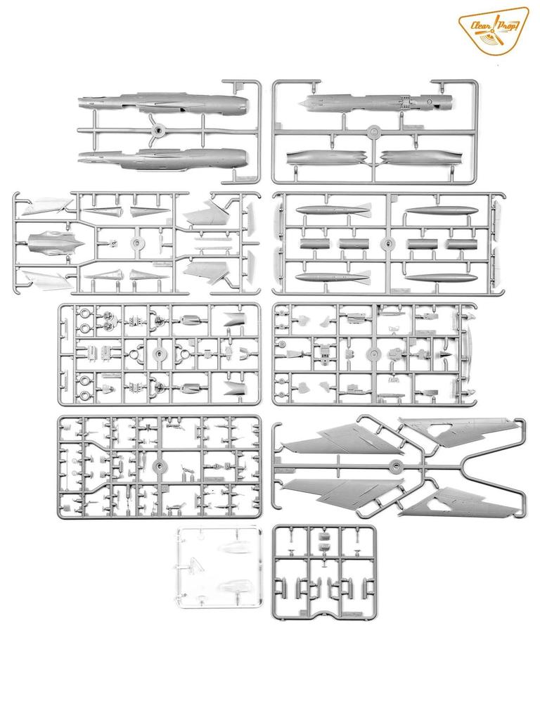 Clearprop Supersonic Fighter Plastic Model Kit CPU72056 1/72 MiG-19P All-Weather (Airplane)