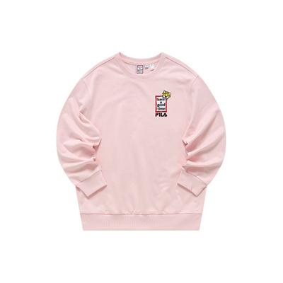 Fila Collaboration Year Of The Tiger Series Logo Pattern Knitted Pullover Round Neck Sweatshirt Unisex Sweatshirt Blushing-Bride-Pink F11U219204F-PK