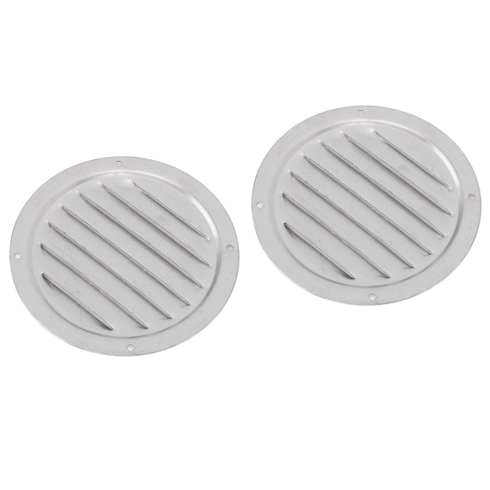 

2PCS Round Louvered Air Vent Stainless Steel Marine Grade Rainproof Ventilation Cover for Marine Boats Yacht 5 inches