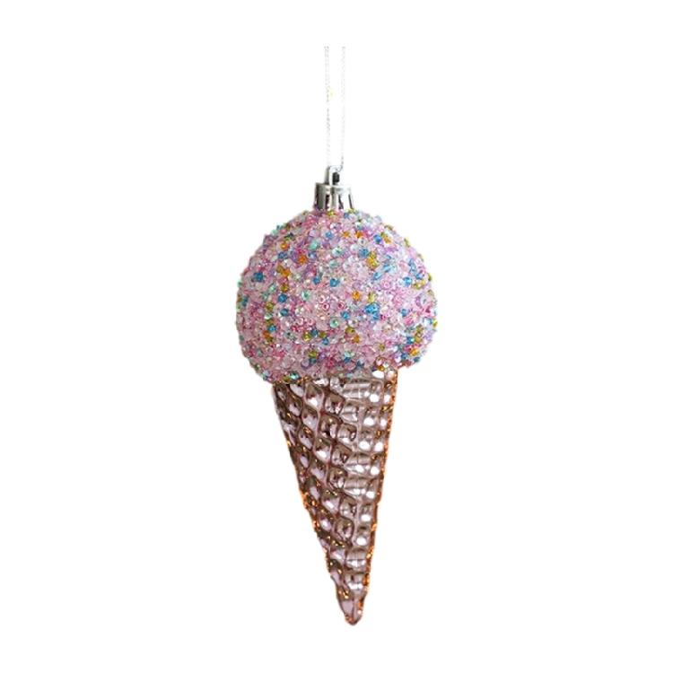 Sparkling Christmas Tree Decoration Shatterproof Plastic Christmas Baubles Hanging Ornament For Shop Window Display