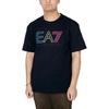Emporio Armani EA7 Letter Logo Printed Crew Neck Short Sleeve T-Shirt Unisex Tops Black 3RUT02-PJ02Z-1200
