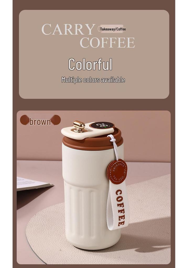 316 Stainless Steel Smart Display Insulated Coffee Mug, Large Capacity with Custom Logo
