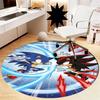 Sonic Printed Round Rug Carpet Chair Rug Area Rug Entryway Doormats,for Office Chair Living Room Bedroom Kitchen Room.