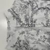 Women Elegant High Waist Tied Printed Long Sleeve A Line Short Dress