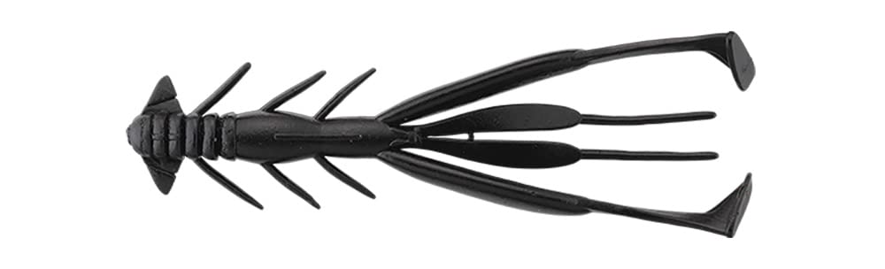 JACKALL Jimmy Shrimp дюйм Сплошной черный 3.8