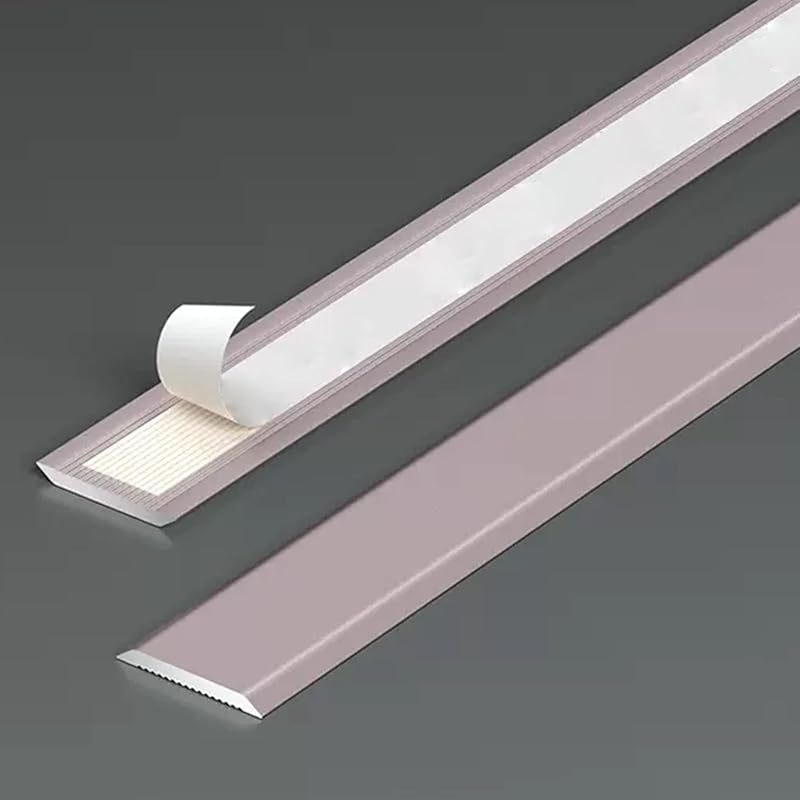 Floor Transition Strip Door Kitchen Bedroom, Door Edge Trim Strip for Tile/Carpet/Vinyl Flooring,Laminate Flooring Transition Strips,Self Adhesive