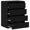 Drawer Chest Black 60 x 41 x 76 cm Engineered Wood