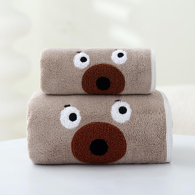 Coral Velvet Towel Bath Towel Set High Density Thick Absorbent Face Towel Towel