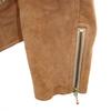 BLUE LABEL CRESTBRIDGE Suede Leather Riders Jacket 38 Beige Brown Women Used