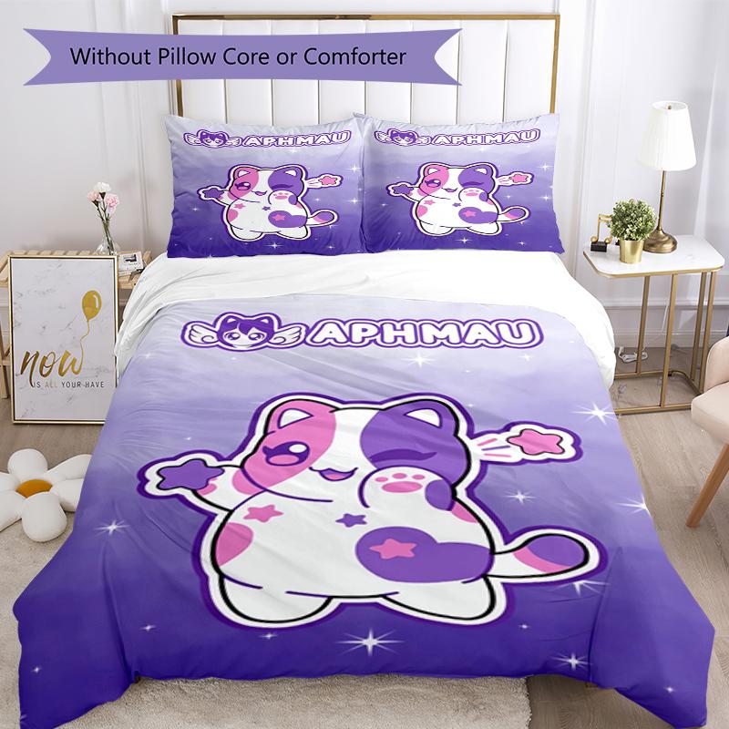Set Biancheria da Letto Aphmau 3 Pezzi Copripiumino Chiusura Include 1 Copripiumino e 2 Federe, Morbido e Confortevole per Tutte le Stagioni.