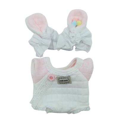 Roupas para Boneca de Pelúcia COZENTA - Macacão com Tiara de Orelha de Coelho - Fofo (10cm Rosa)