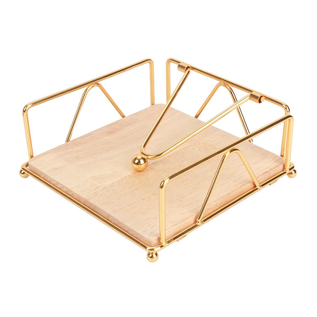 Napkin Holder, Countertop Napkin Organizer, Desktop Paper Dispenser with Wood Base, for Restaurants Cocktail Cookouts Bar Decor