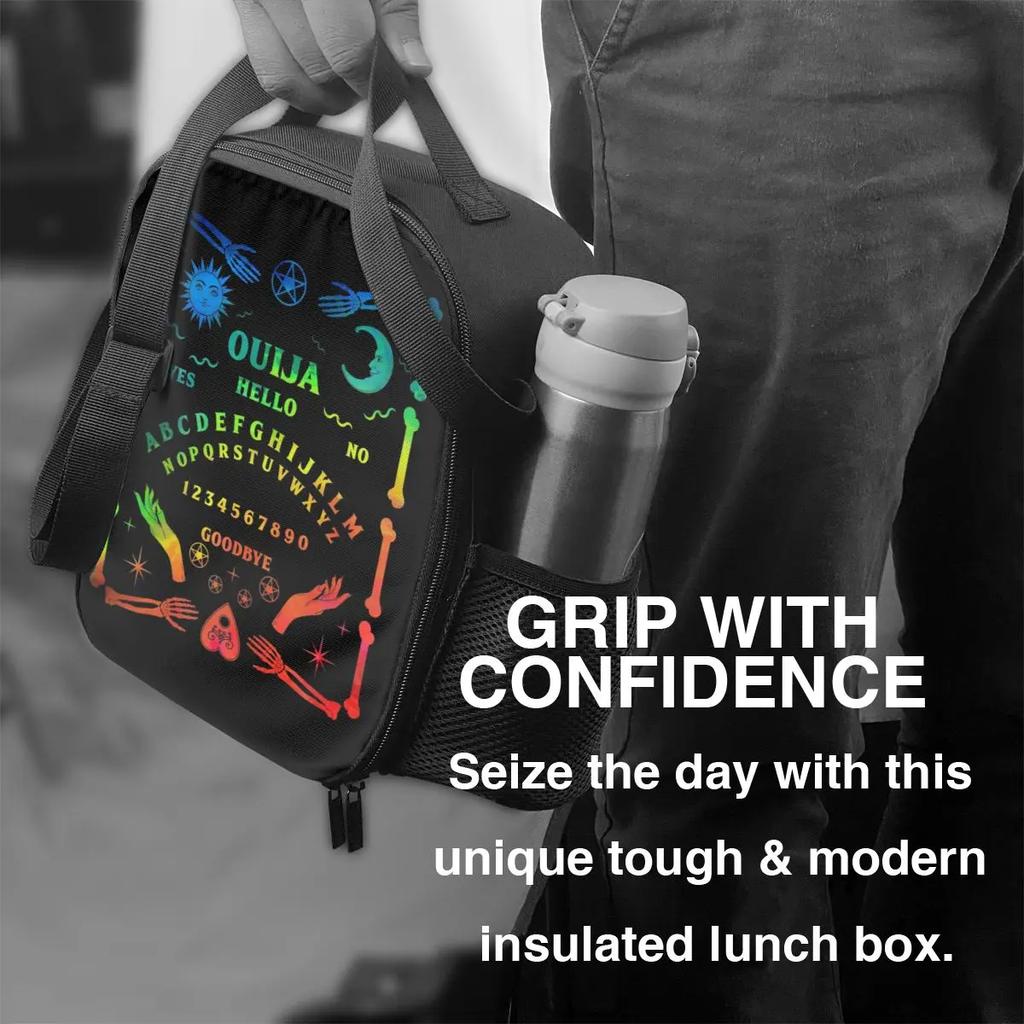 Death Moth Insulated Lunch Bags for School  Occult Waterproof Cooler Thermal Bento Box Women Kids