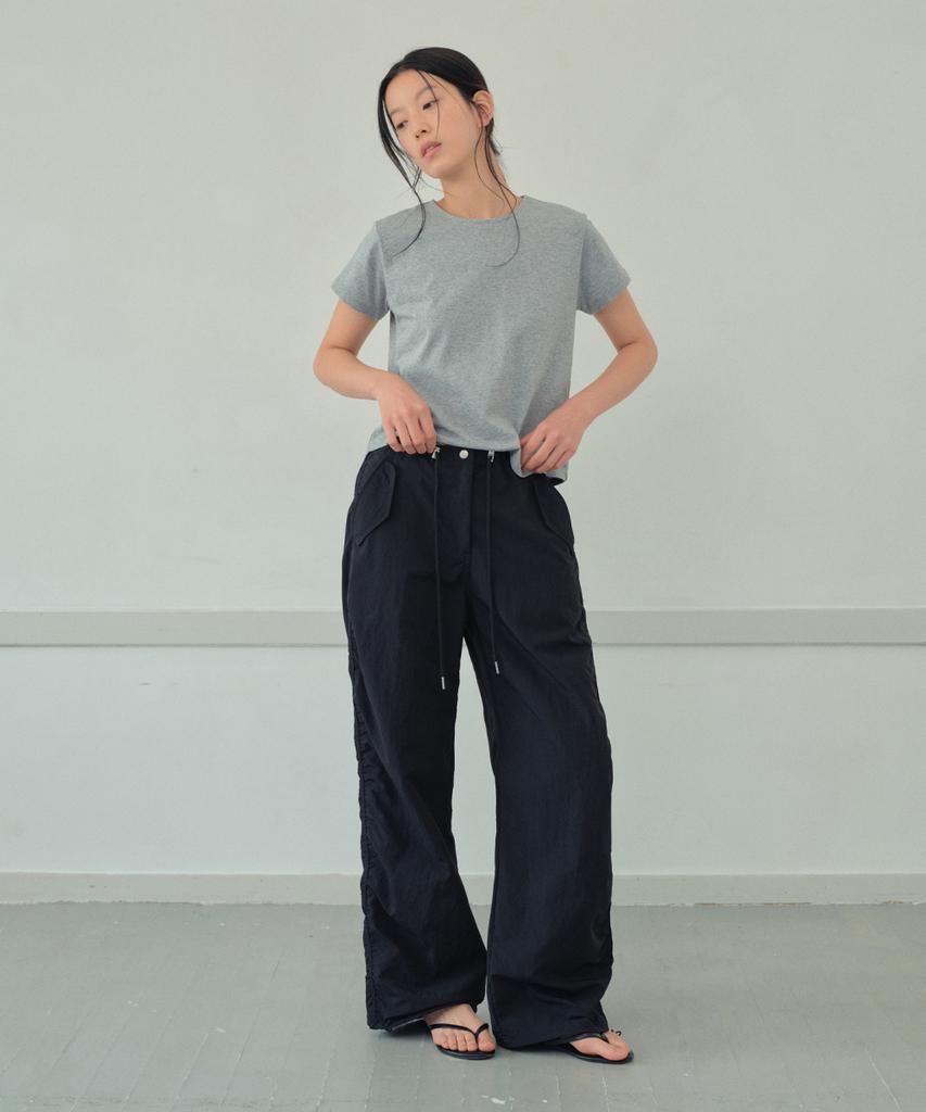 Wednesday Oasis For Woman Stopper Shirred Nylon Pants_Black(Wb6Pt26)
