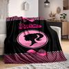 1pc Barbie, Pink Flannel Throw Blanket Soft, Warm & Cozy for Couch, Bed, Office, and Travel Versatile All Season Gift, Christmas Present