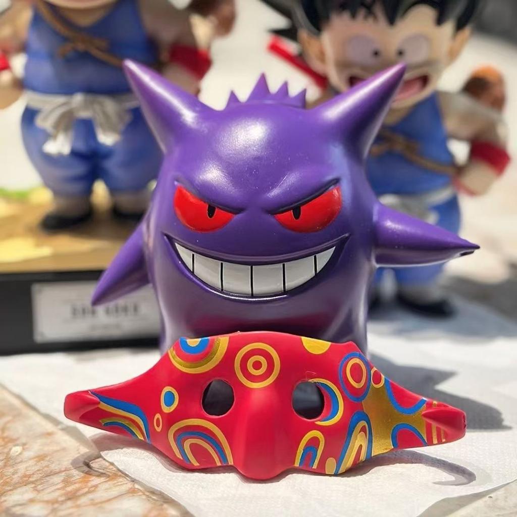 Pokemon Figurine Mask Gengar Doll Statue Model For Desk Decoration Toys Gifts