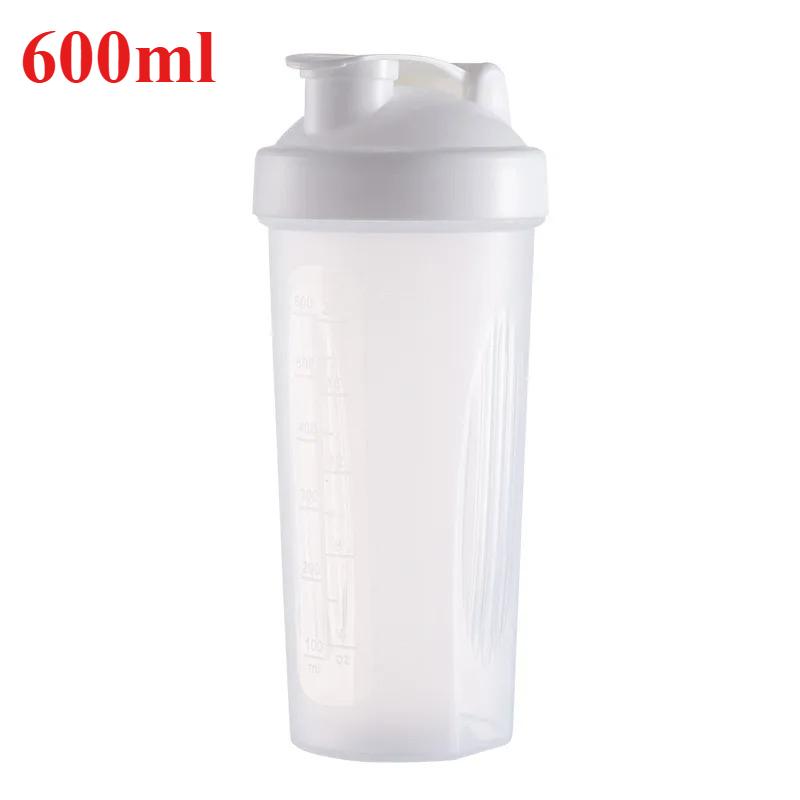 1pc Portable Protein Shaker 400ml/600ml Fitness Bottle with Whisk Ball for Fitness Enthusiasts Athletes For Outdoor Gym Sports