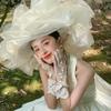 Plus Size Bride Headdress Luxury Wedding Headwear New Arrival Bridal Hats  for Women