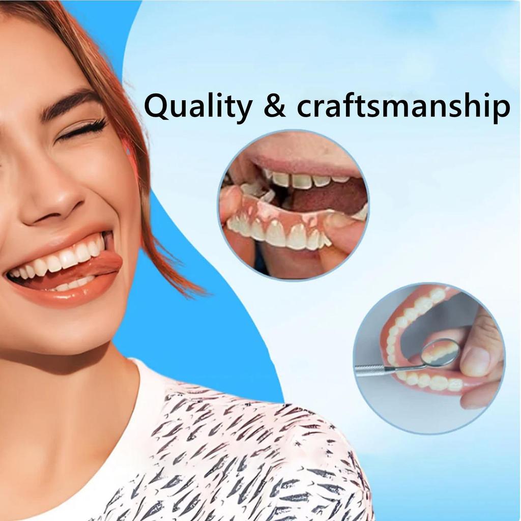Silicone Dentures Upper And Lower Denture Silicone Reliners Kit Teeth Repair Reliners Nature Liner For Men Women Wedding Tooth